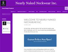 Tablet Screenshot of nearlynakedneckwear.com